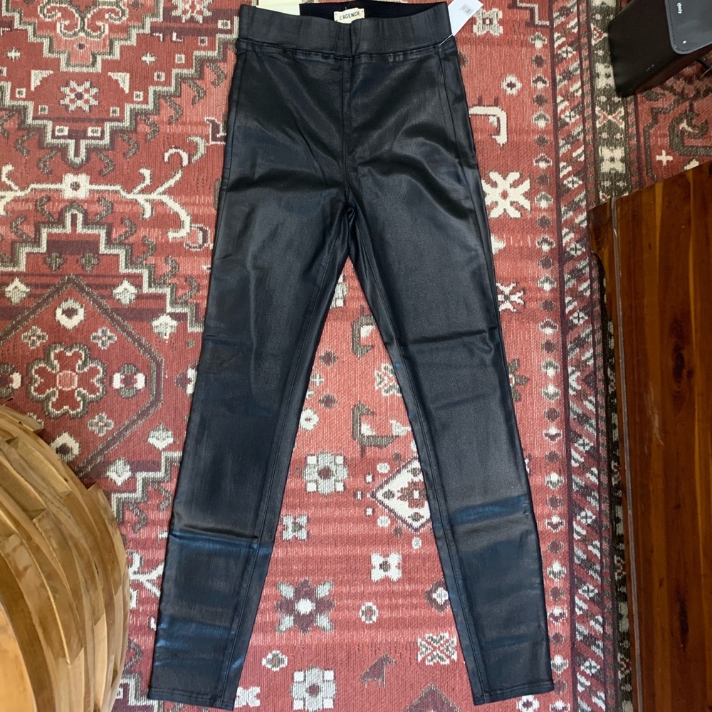 L'AGENCE Rochelle Coated High Waist Pull-On Jeans